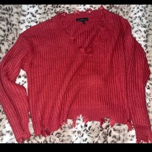 Distressed Crochet Sweater